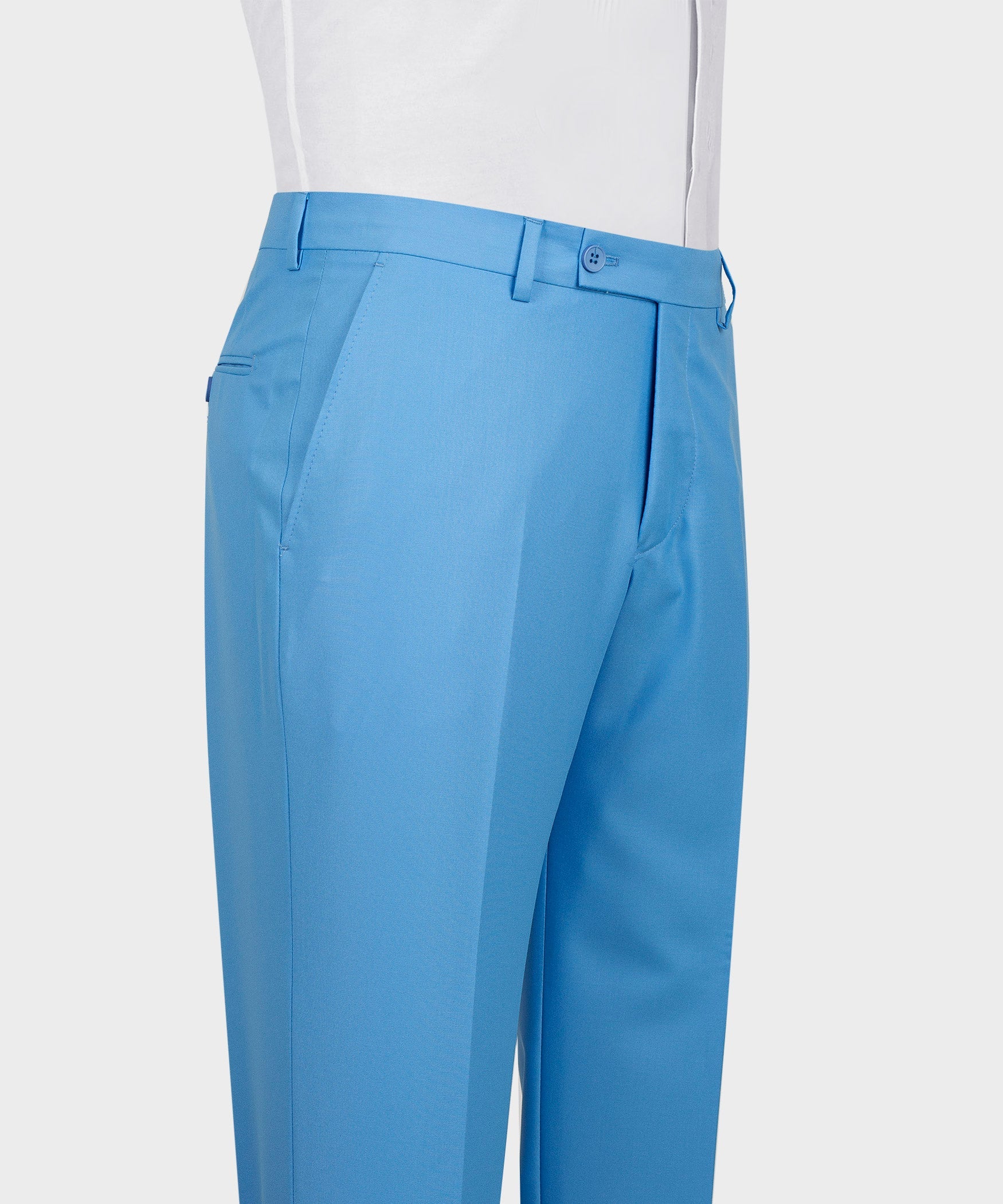 Fashion Sky Blue Glamorous Double Breasted Men's Prom Suits