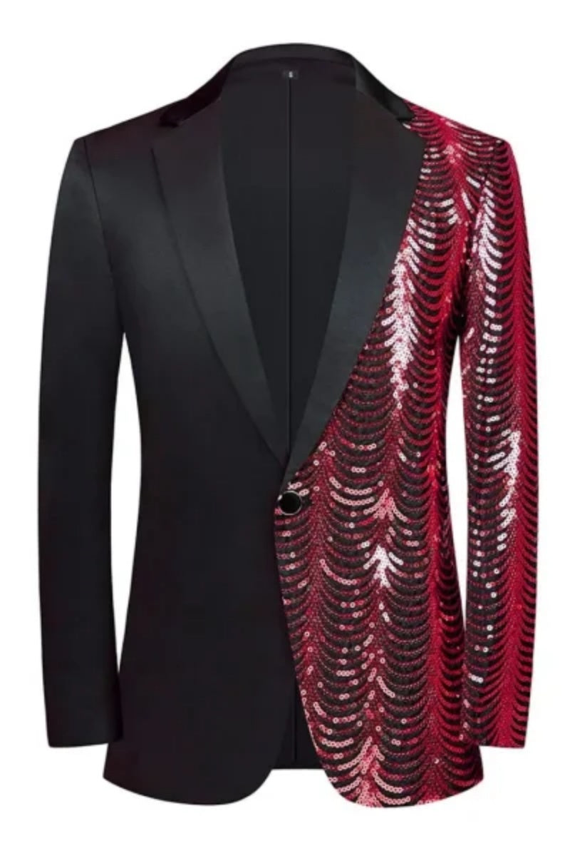 Stylish Luxury Sequins Shawl Lapel Men's Blazer