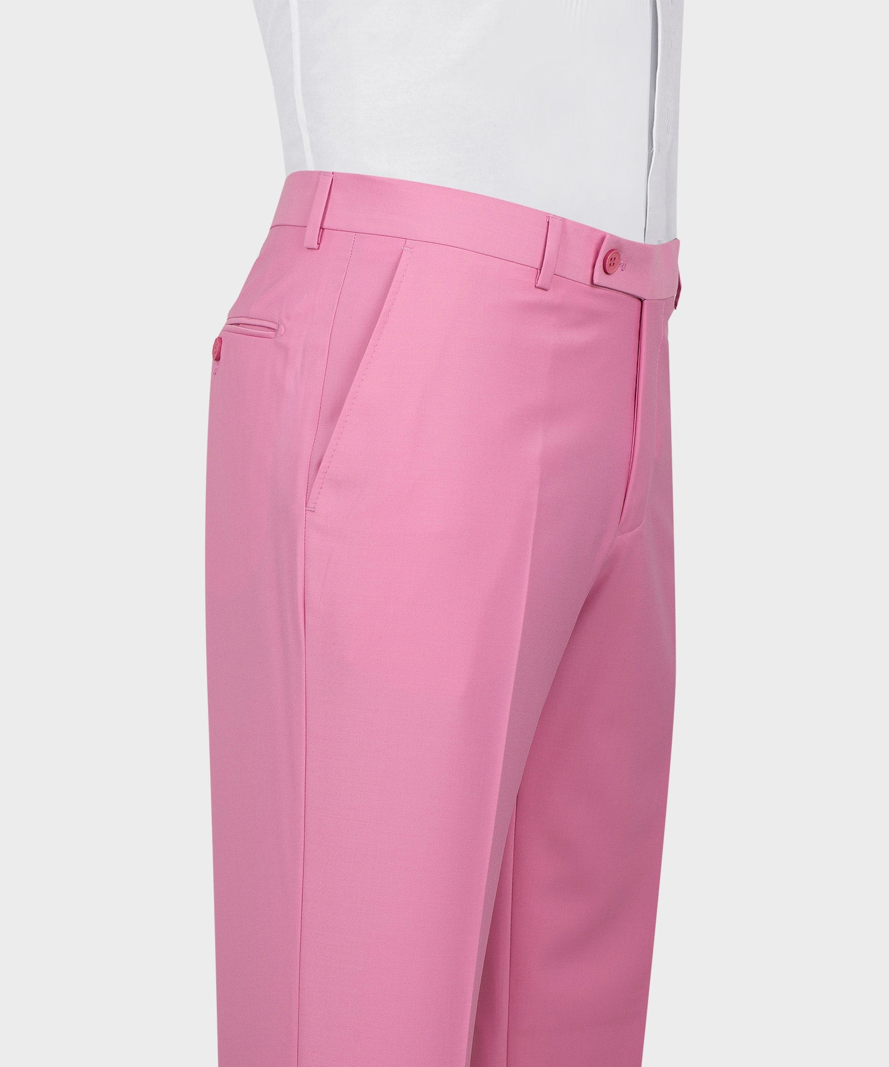 Modern Pink Double Breasted Prom Suits With 3 Slant Pockets