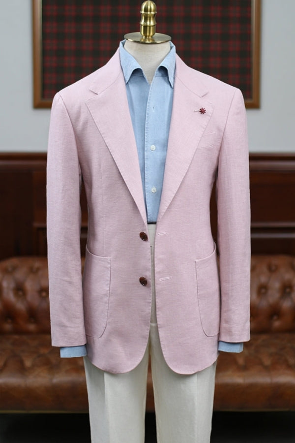 Chic Pink Newest Notched Lapel Prom Suits
