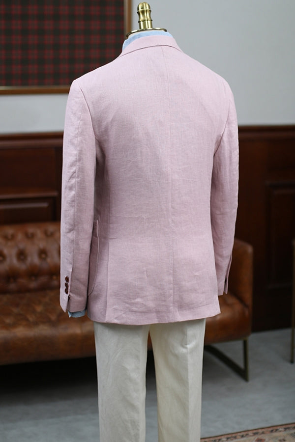 Chic Pink Newest Notched Lapel Prom Suits