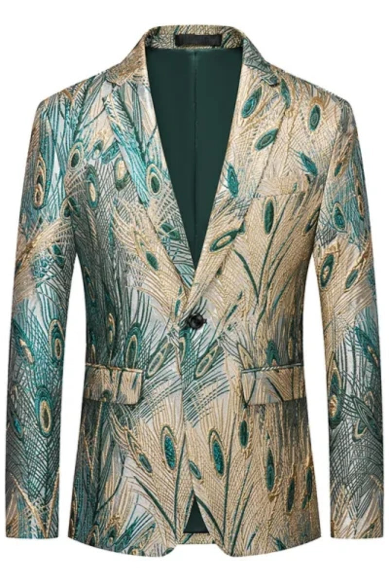 Fashion Boutique Embroidered Slim Fit Men Blazer