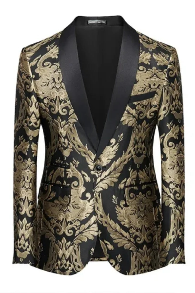 Stylish Jacquard Handsome Trend Men's Blazer