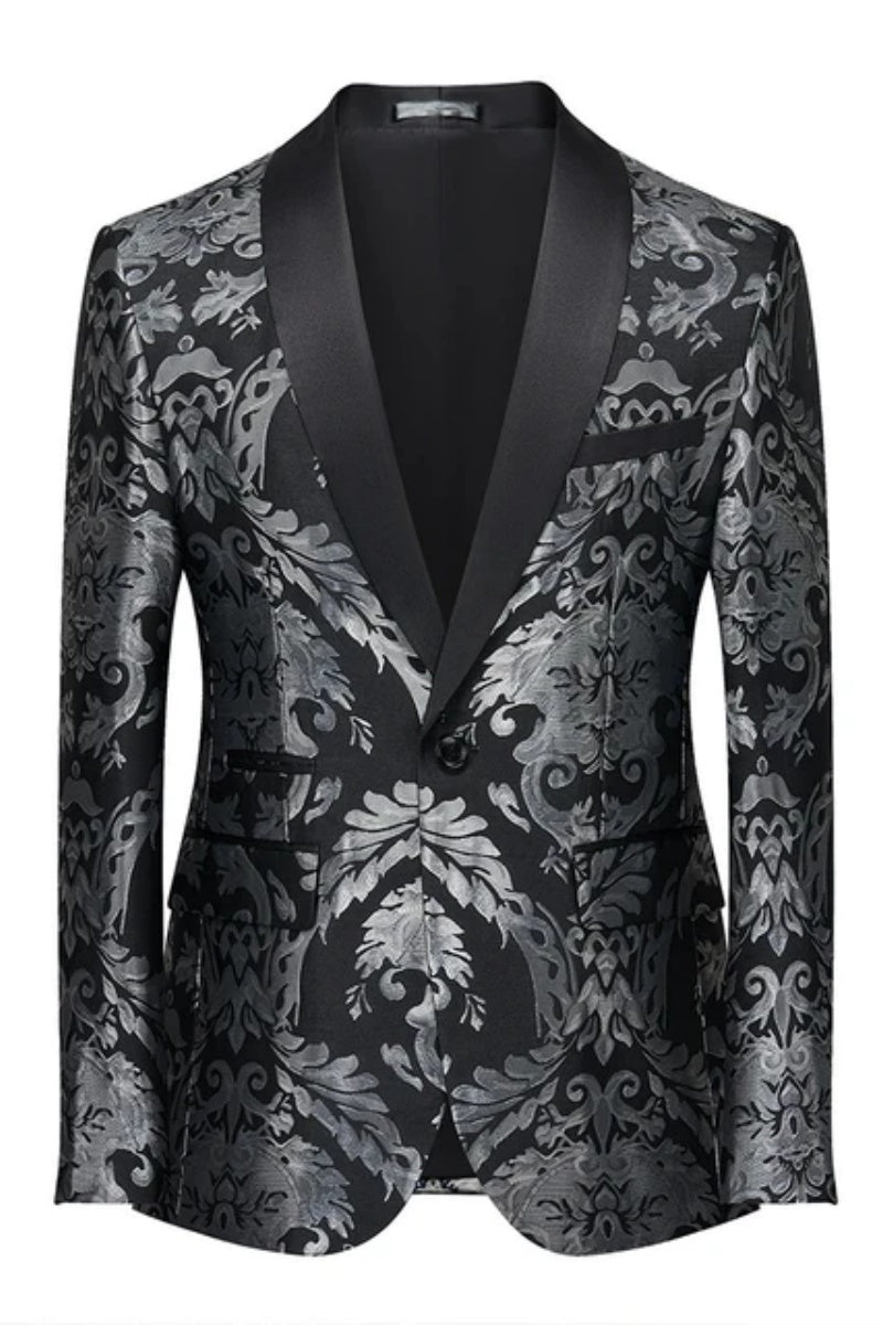Stylish Jacquard Handsome Trend Men's Blazer