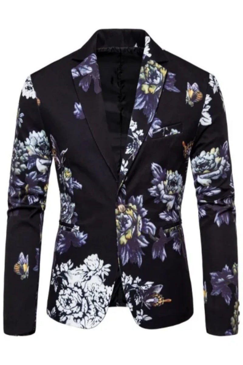 Newest Handsome Flower Printed  Men's Jacket