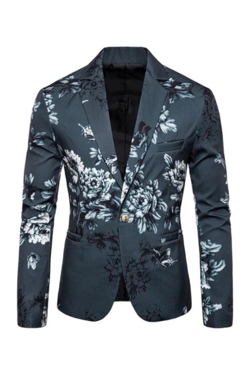 Newest Handsome Flower Printed  Men's Jacket