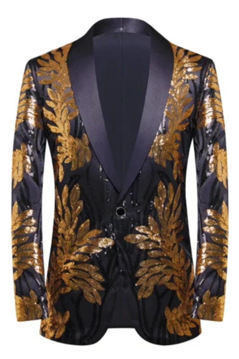Modern Sequin Applique Fashion Men's Jacket