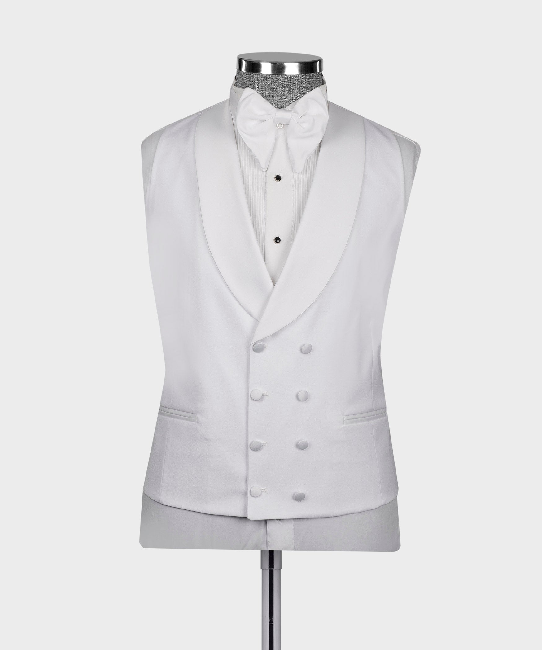 Classic White Shawl Lapel Popular Wedding Suits With Waistcoat