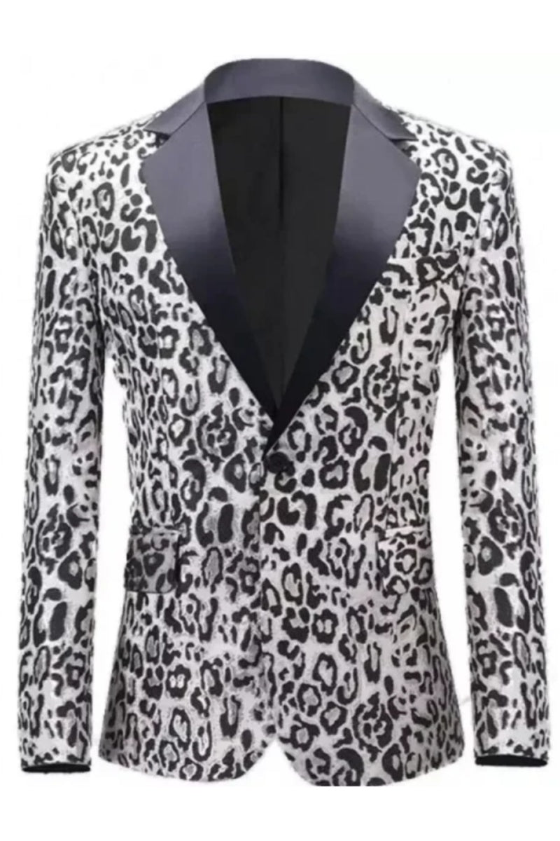 Chic Men Bespoke Leopard Jacquard Blazers