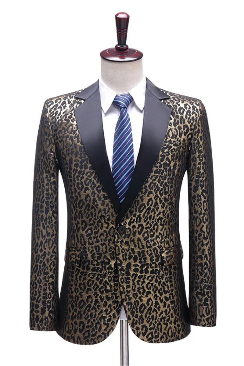 Chic Men Bespoke Leopard Jacquard Blazers