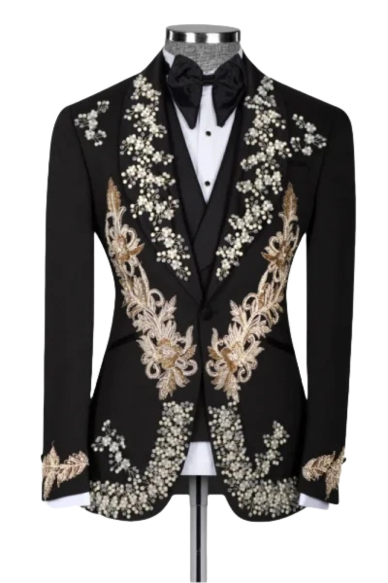 Crystal Appliques Luxury Men’s Blazer