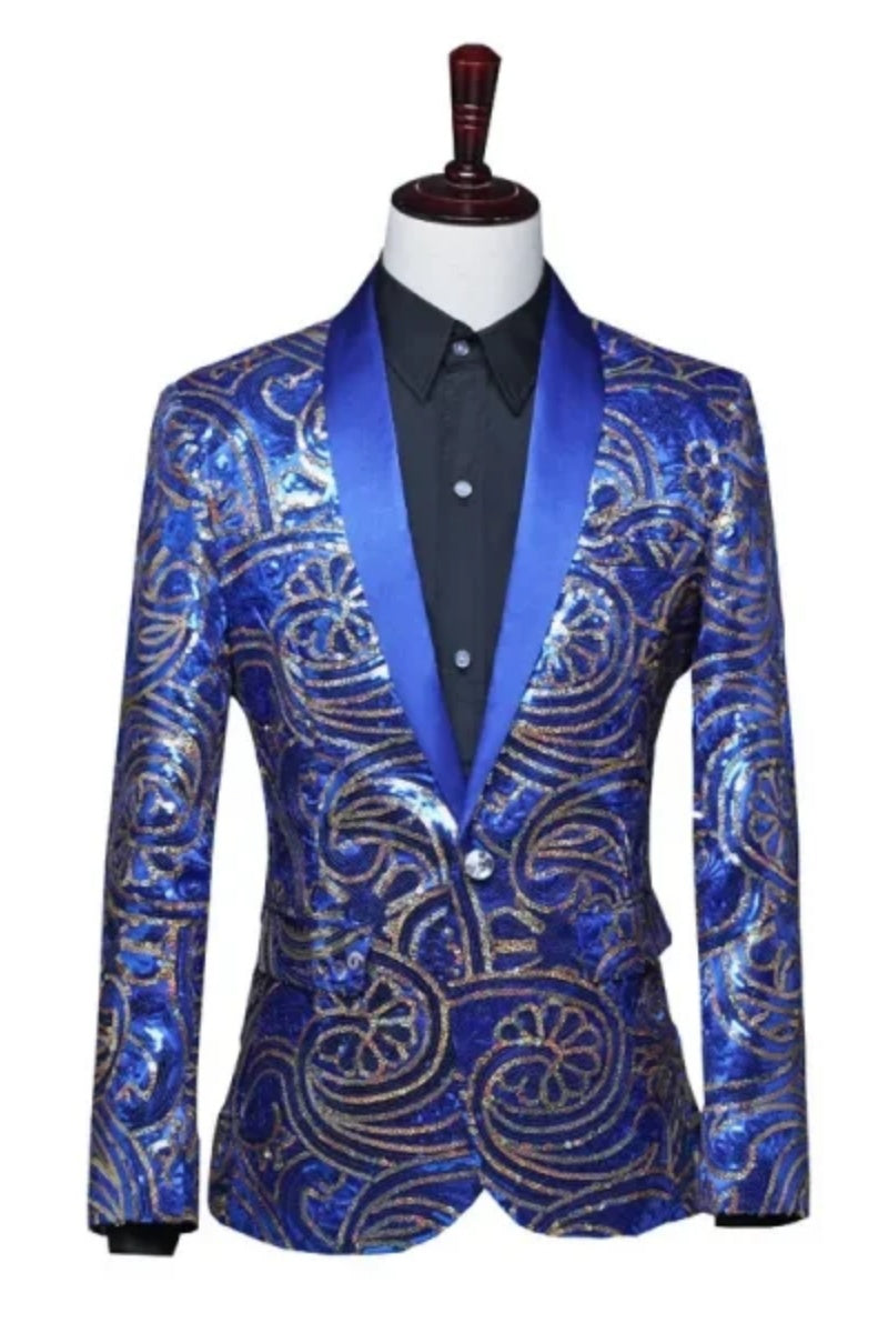 New Arrival Fashion Shiny Sequin Blazers For Men