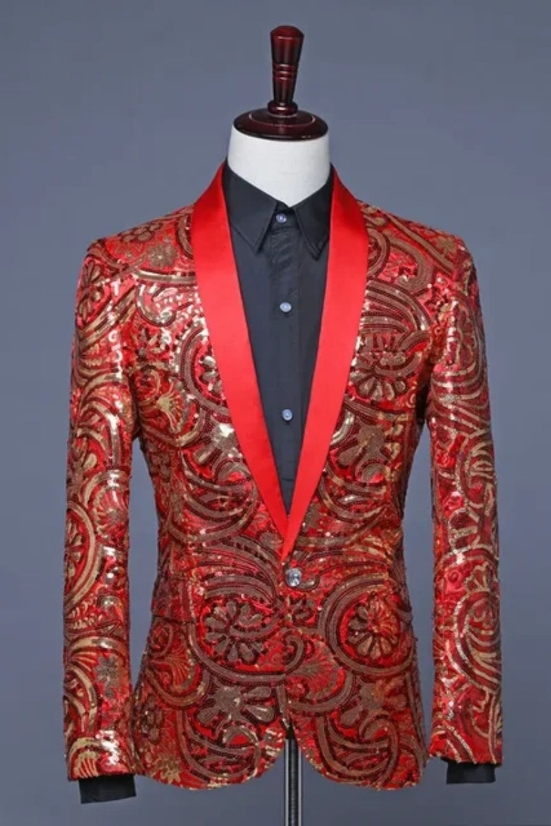 New Arrival Fashion Shiny Sequin Blazers For Men