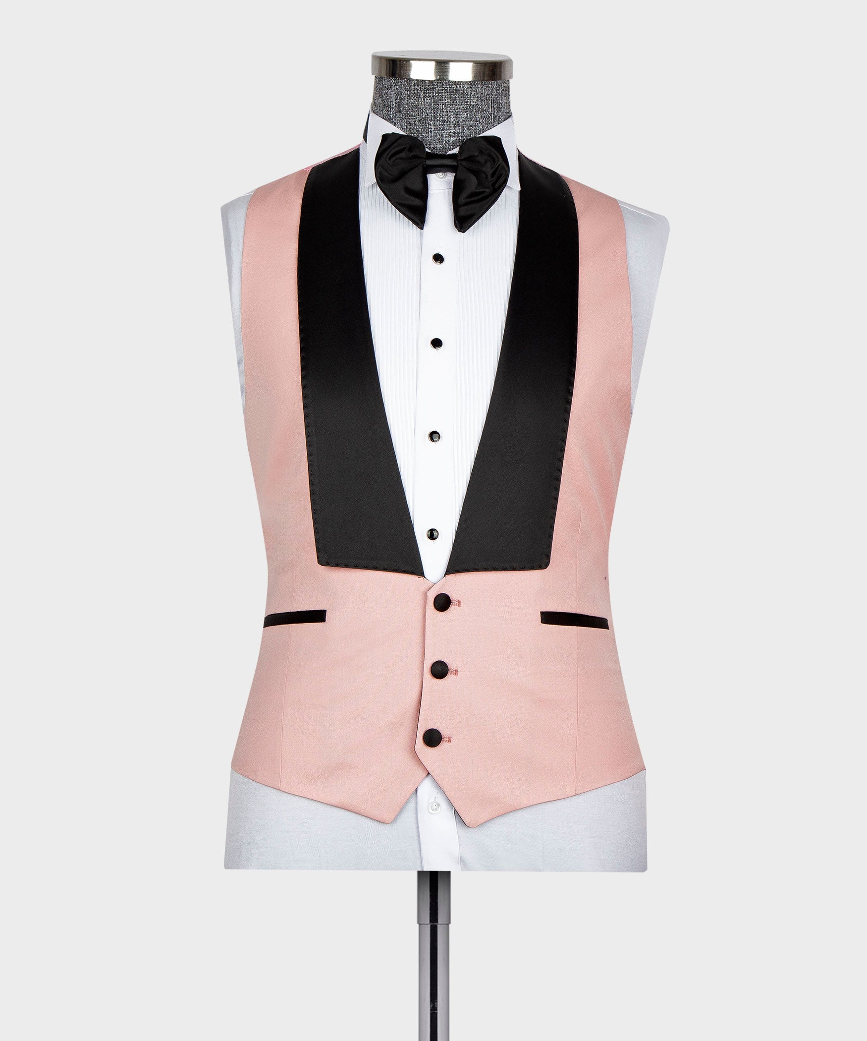 Pink Fancy Peaked Lapel 3 Pieces Men Prom Suits