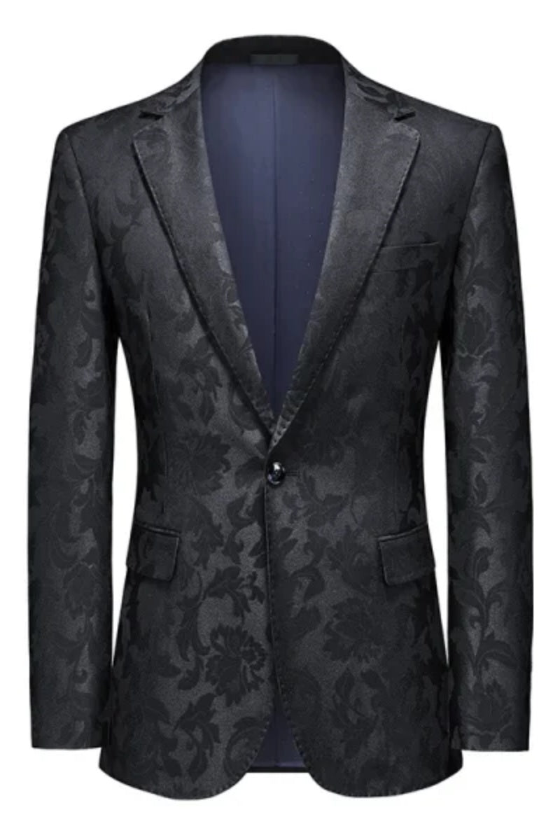 Casual Slim Fit One Button Floral printing Men's Jacket
