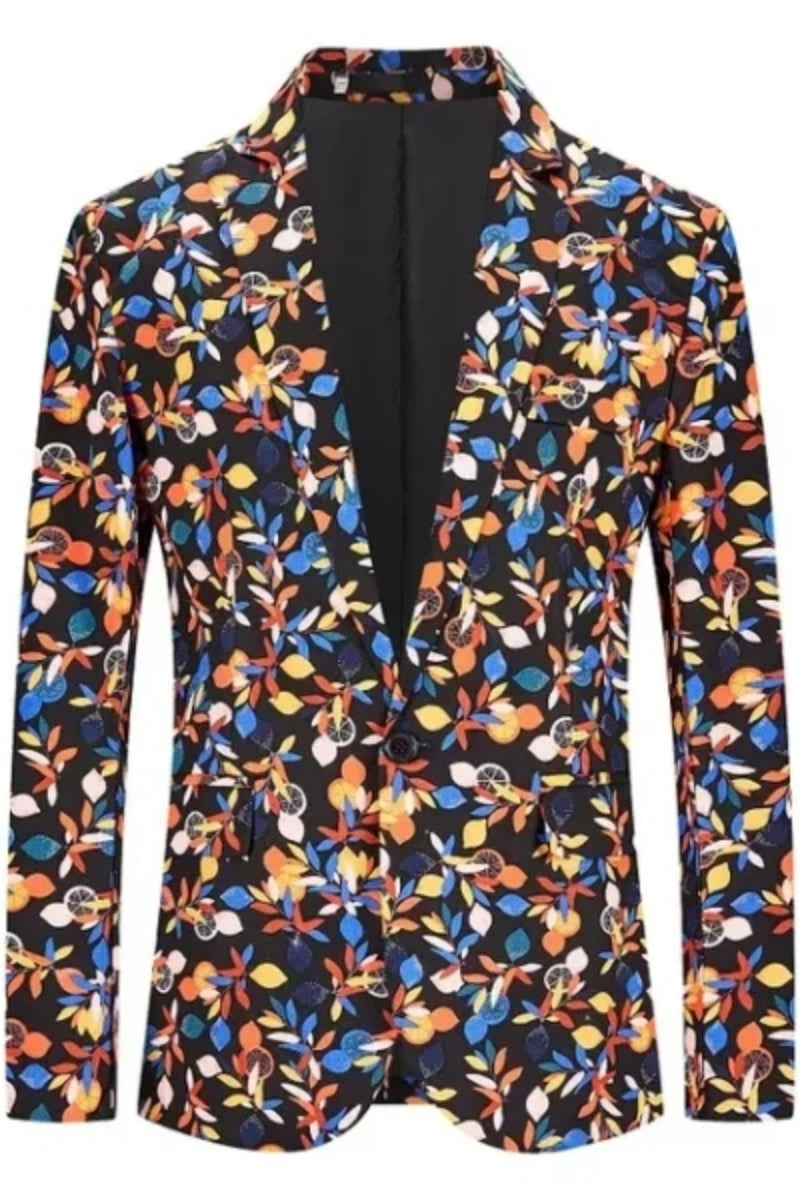 Newest Casual Suit Flower Men's Blazer