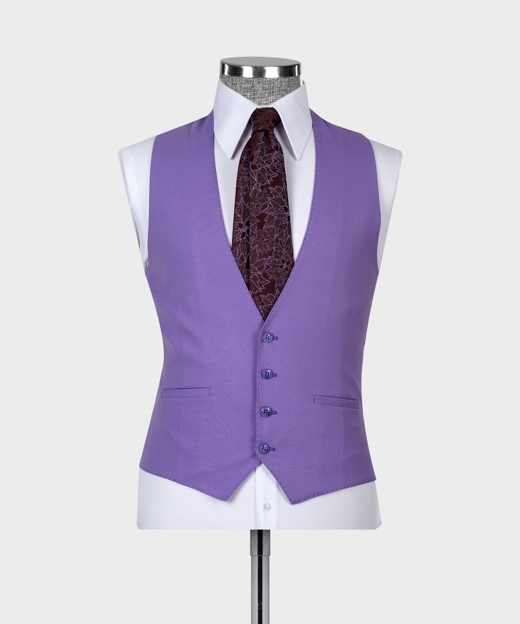 Glamorous Lavender Peaked Lapel Newest 3 Pieces Men Prom Suits