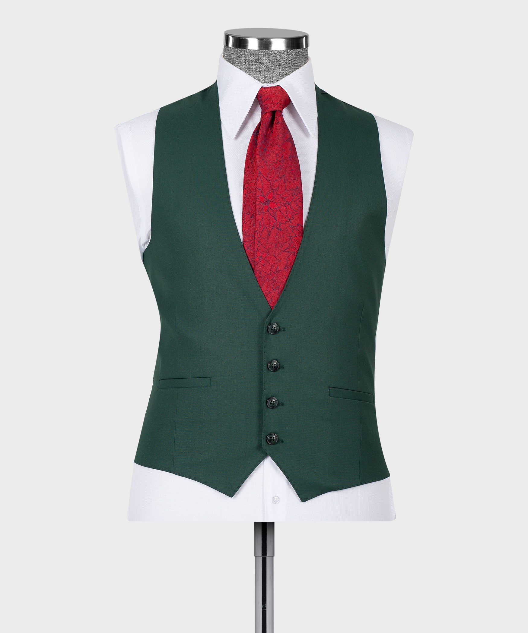 Modern Green 3 Pieces Peaked Lapel Proms Suits For Men