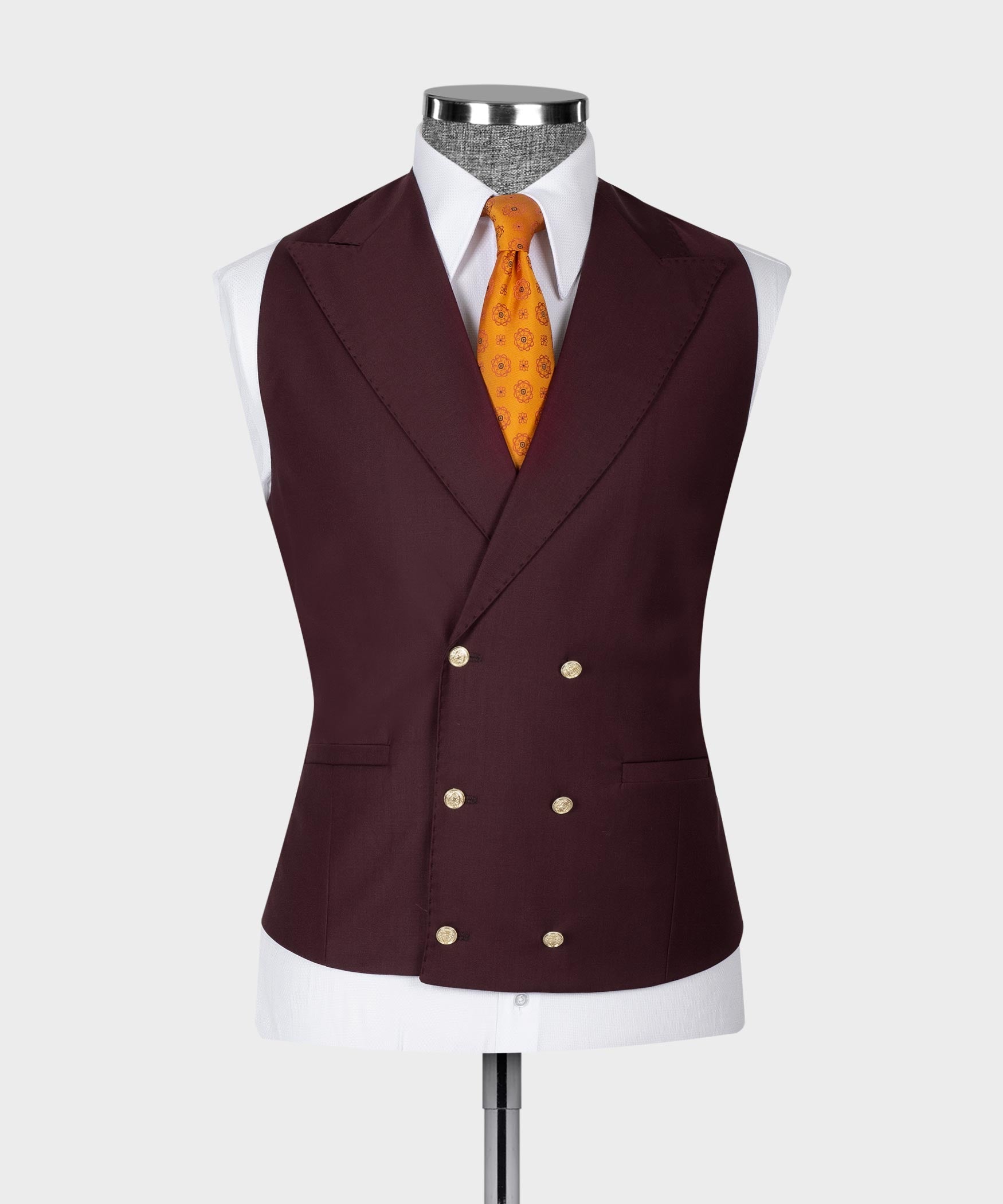 Burgundy Newest Chic Peaked Lapel Prom Men Suits
