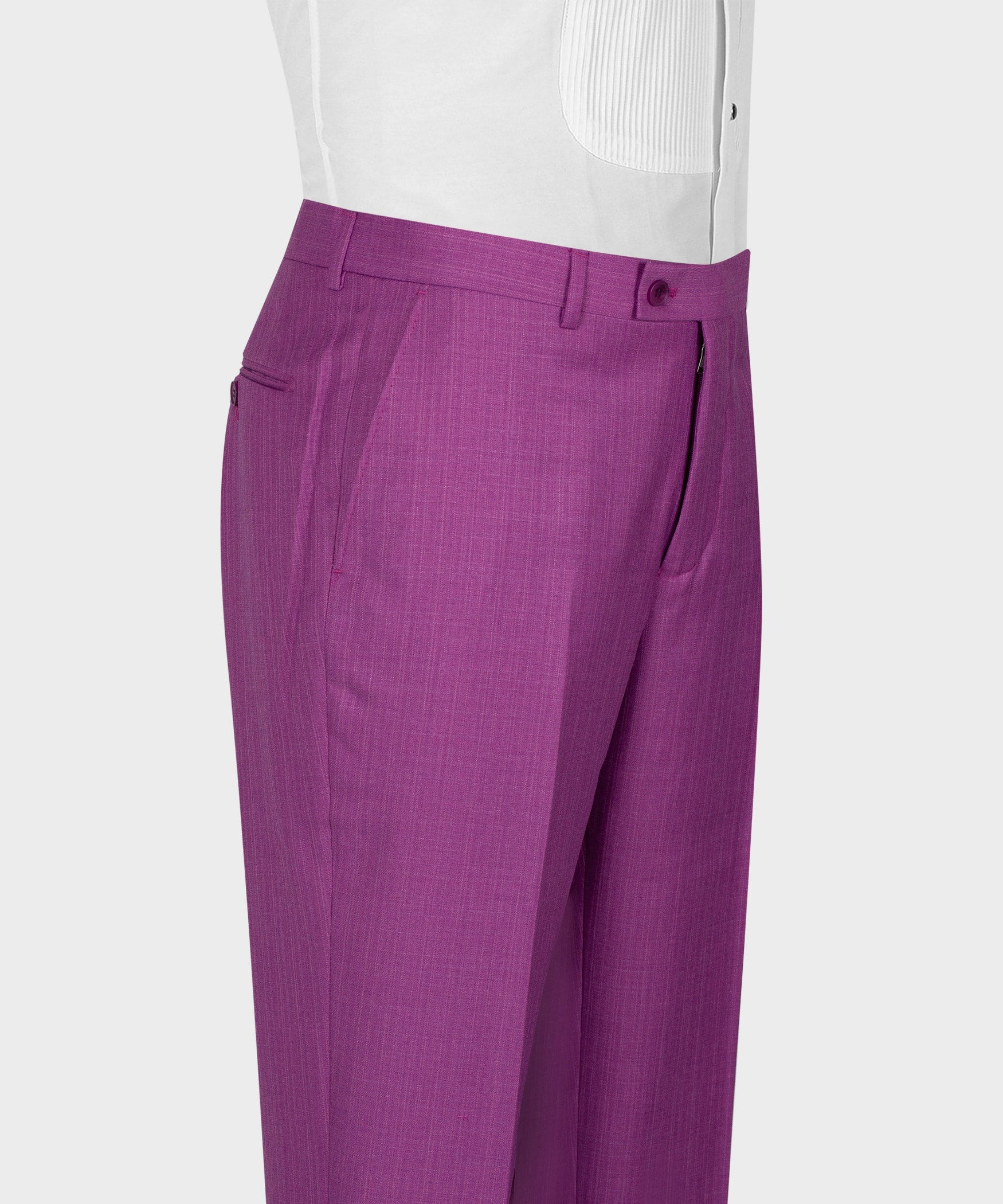 Popular Purple New Arrival Slim Fit Prom Men Suits With Waistcoat