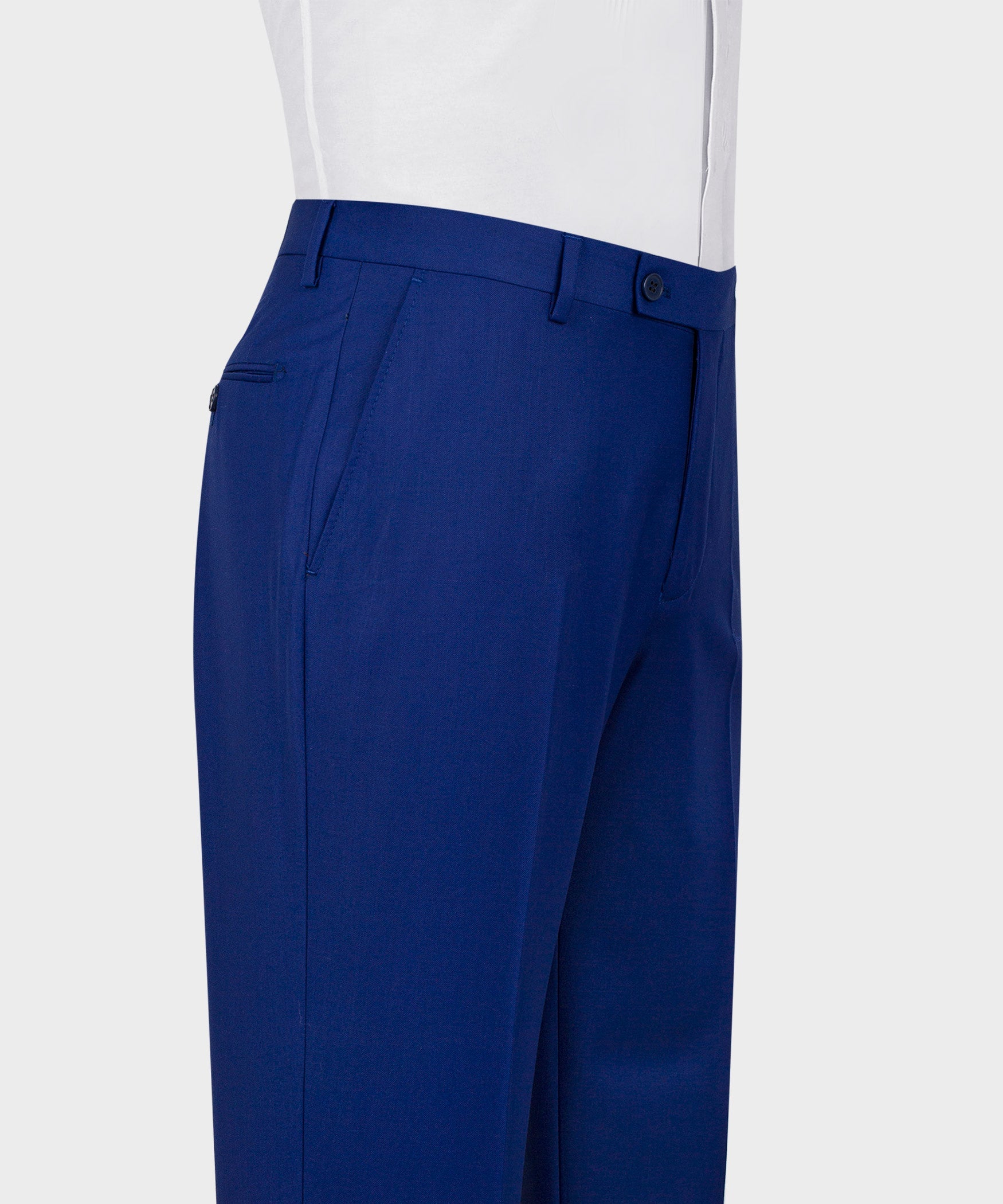 3 Slant Pockets Royal Blue Double Breasted Men Suits