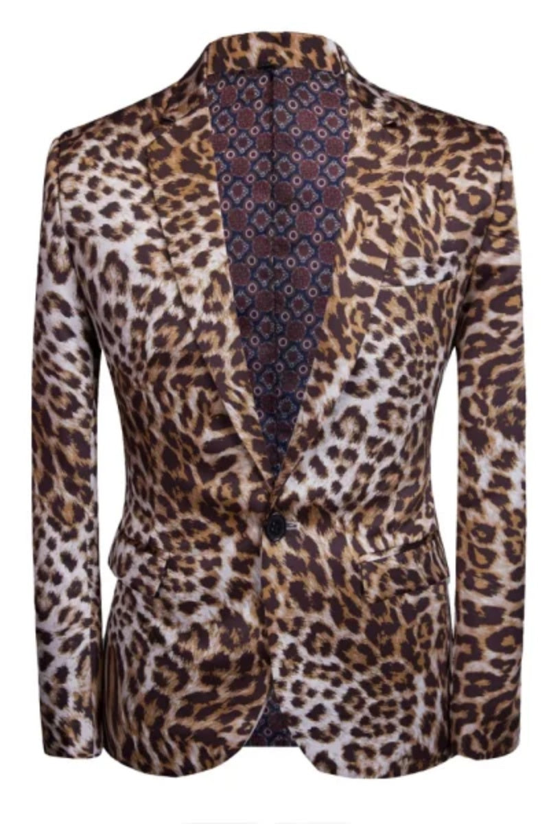 Men’s Fashion Leopard Printed Beauty Blazer