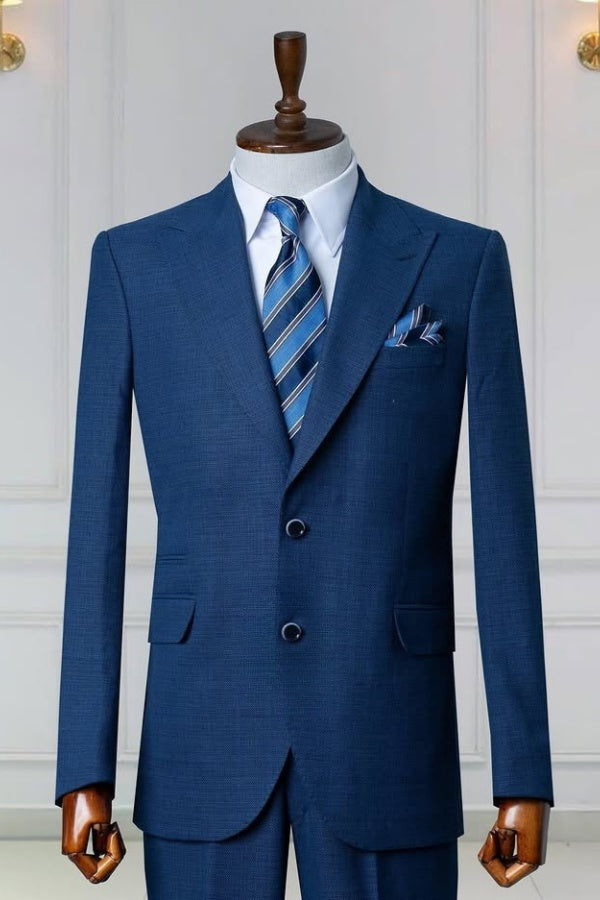 New Arrival Royal Blue Big And Tall Business Suits For Men