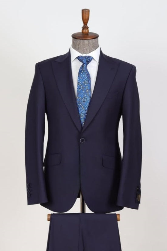 Dark Blue New Arrival Slim Fit Business Men Suits