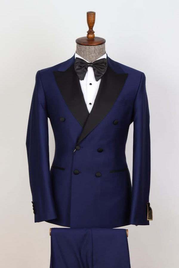 Dark Blue New Arrival Fancy Double Breasted Formal Suits