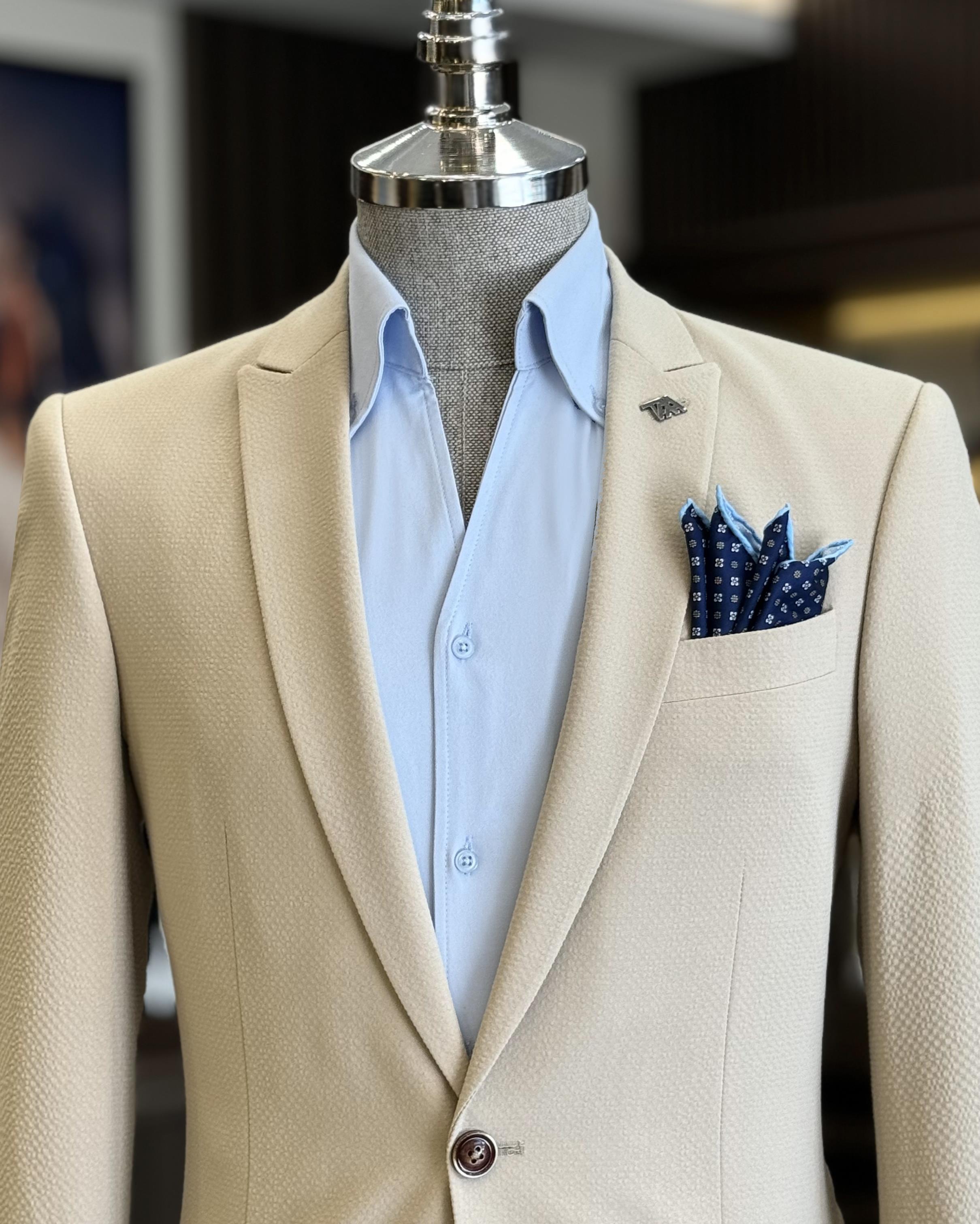 Fancy Off-White New Arrival Peaked Lapel Prom Suits For Men