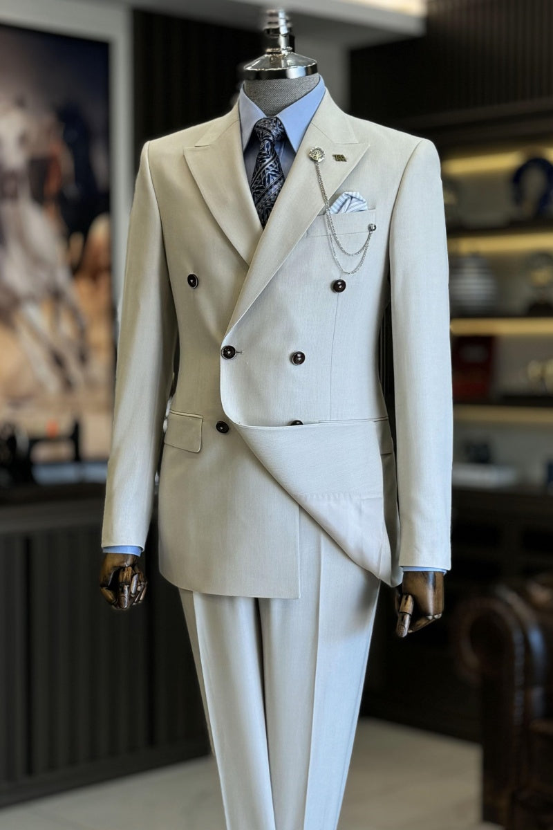 New Arrival Off-White Double Breasted Men’s Formal Suits