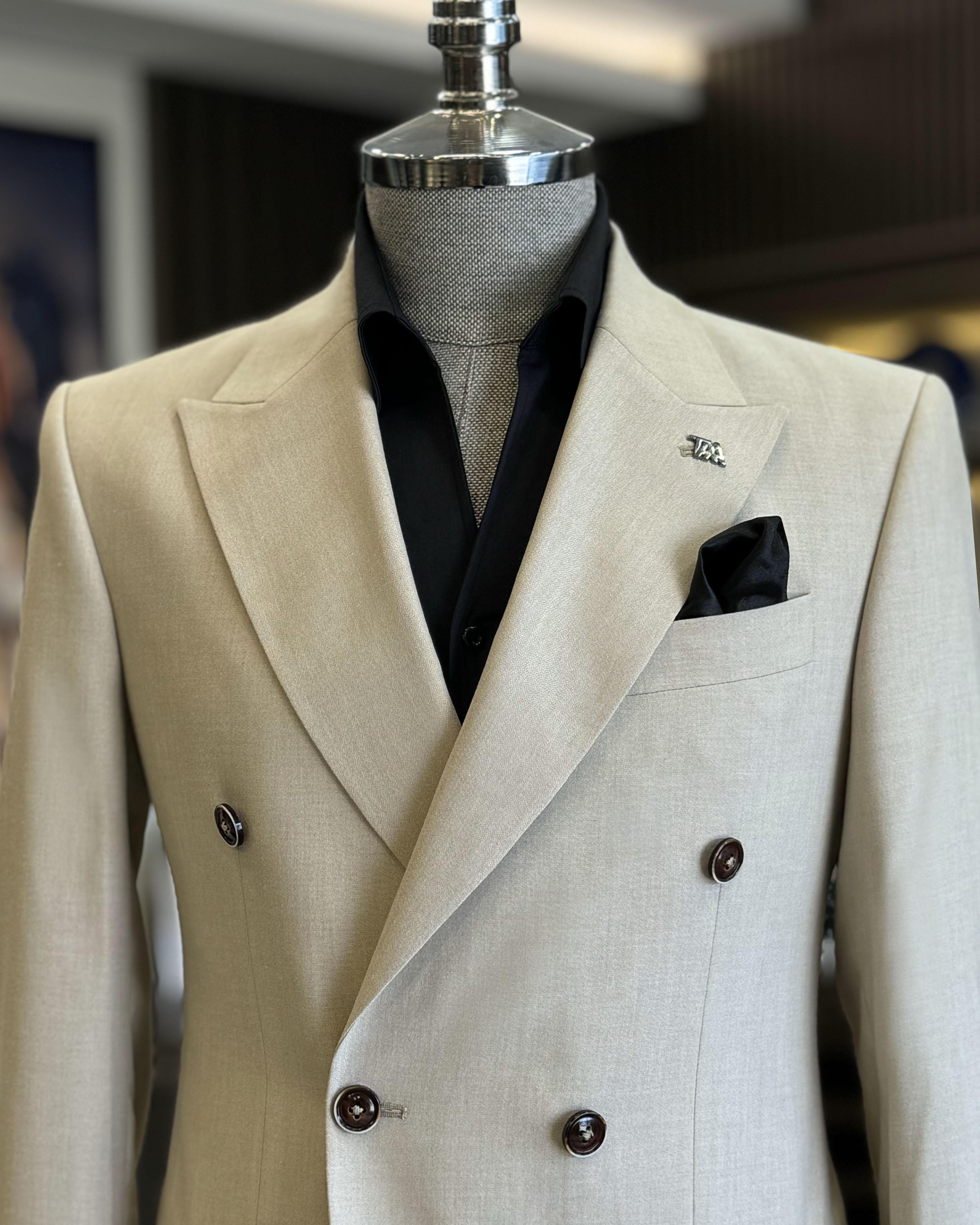 Stylish Off-White Newest Double Breasted Men’s Business Suits