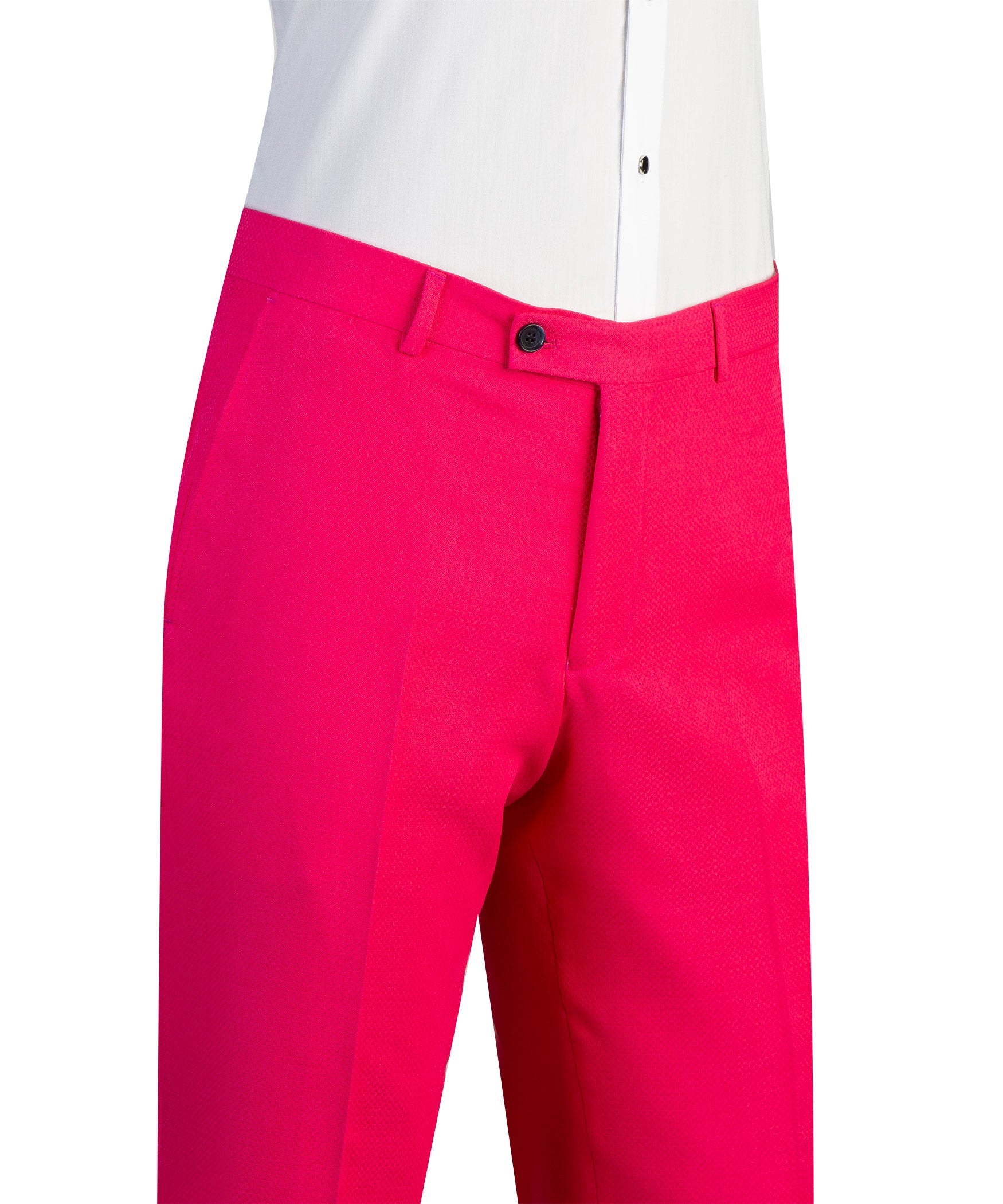 Stylish Pink Shawl Lapel Slim Fit Men's Prom Suits With Belt