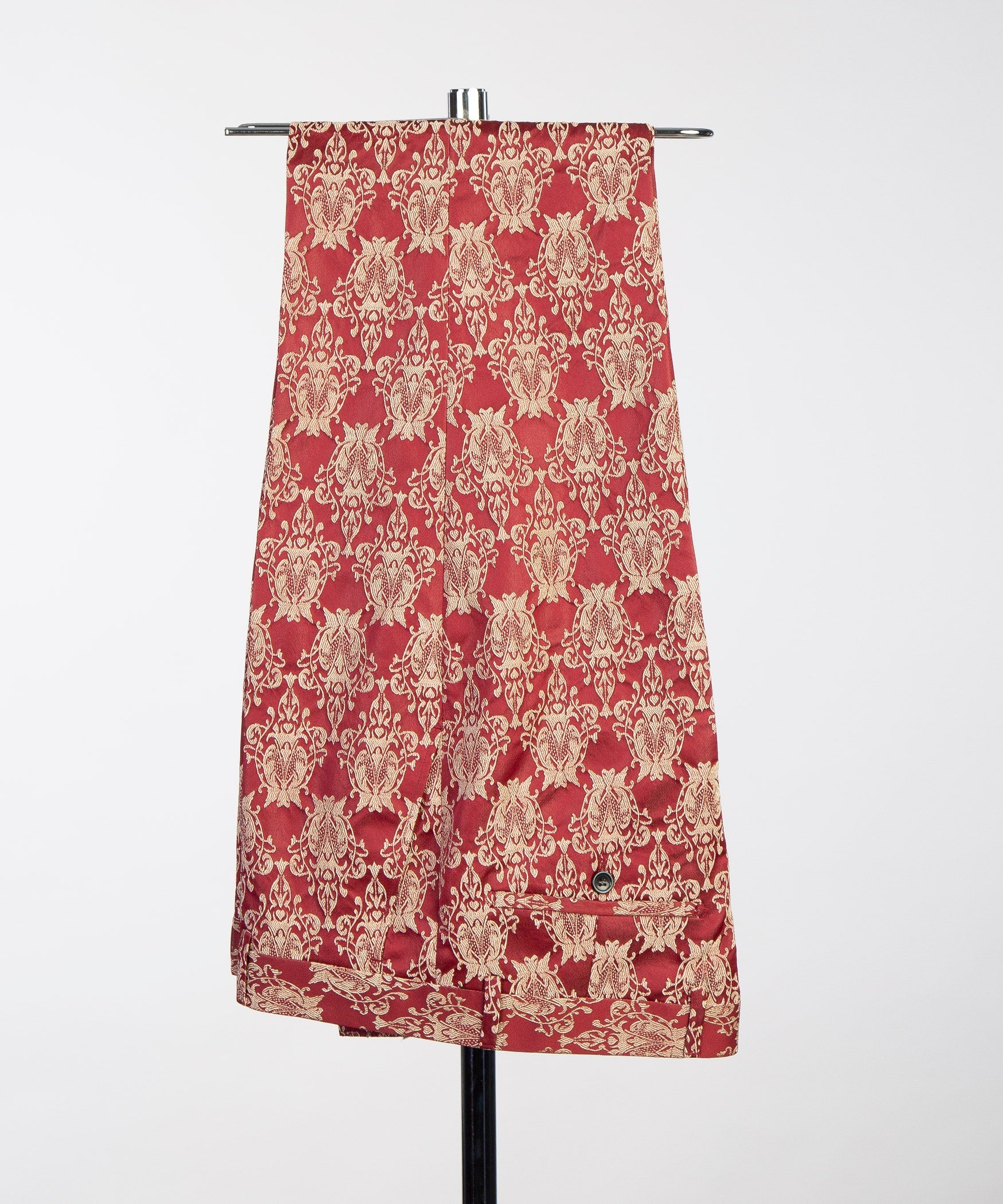 Newest Red Jacquard 3 Pieces Prom Suits For Men
