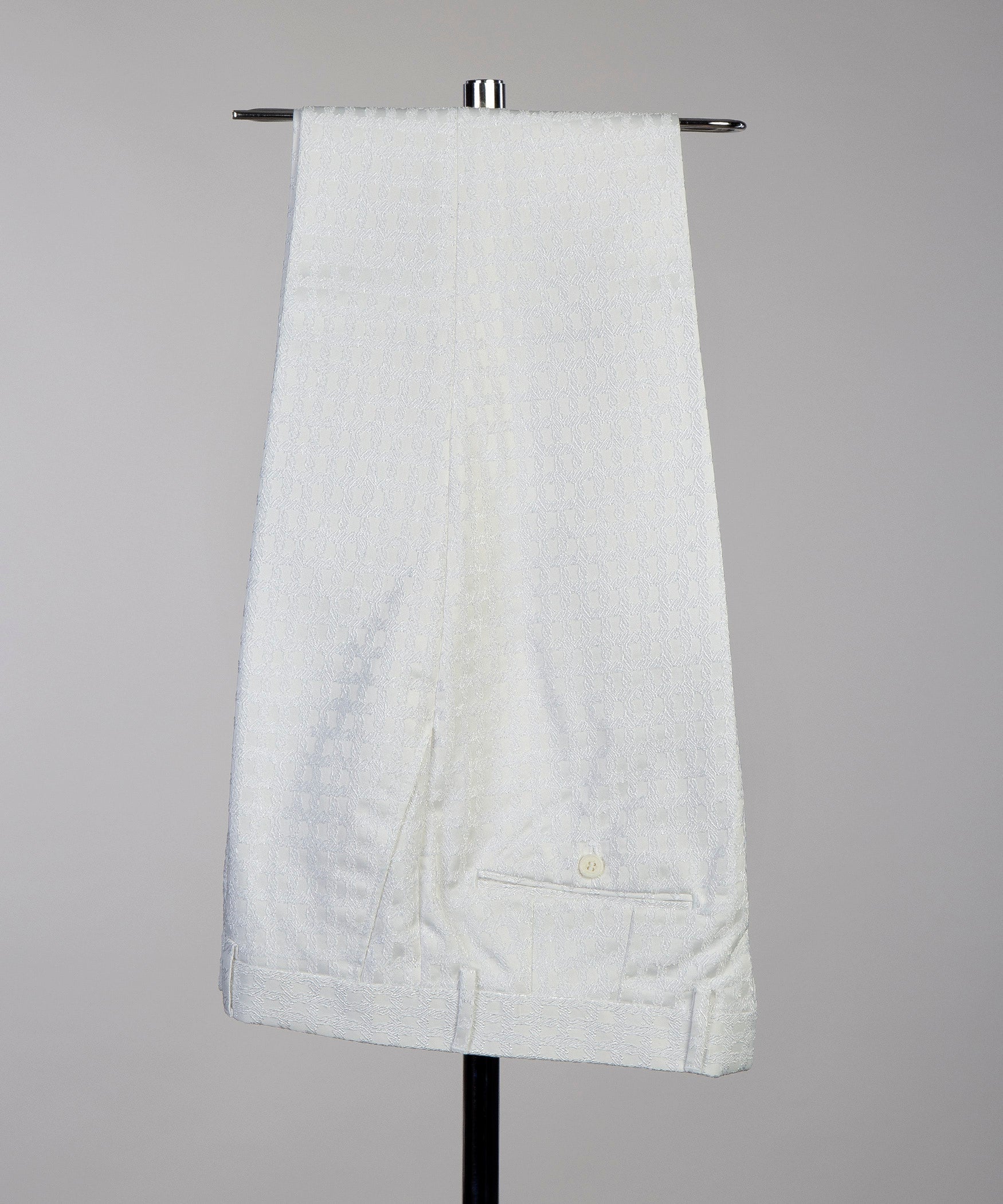 Classic White Jacquard Double Breasted Formal Men Suits