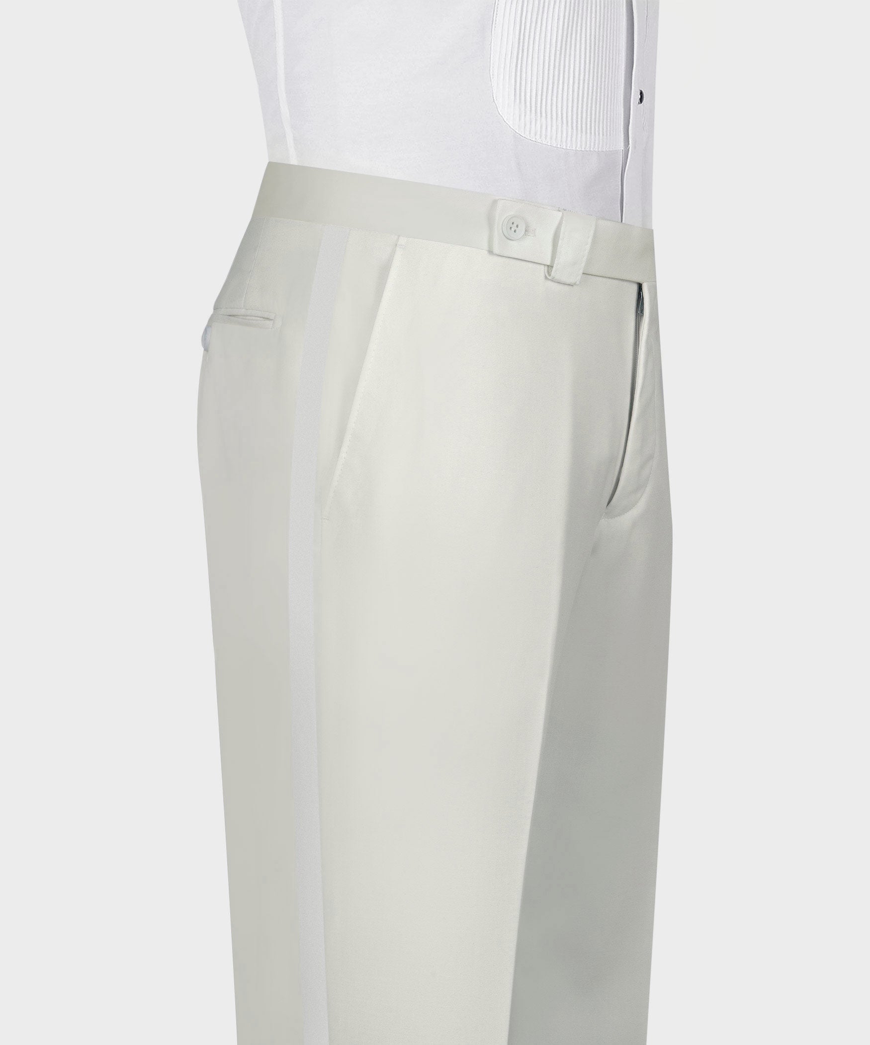 Stylish White Jacquard Close Fitting Prom Men Suits