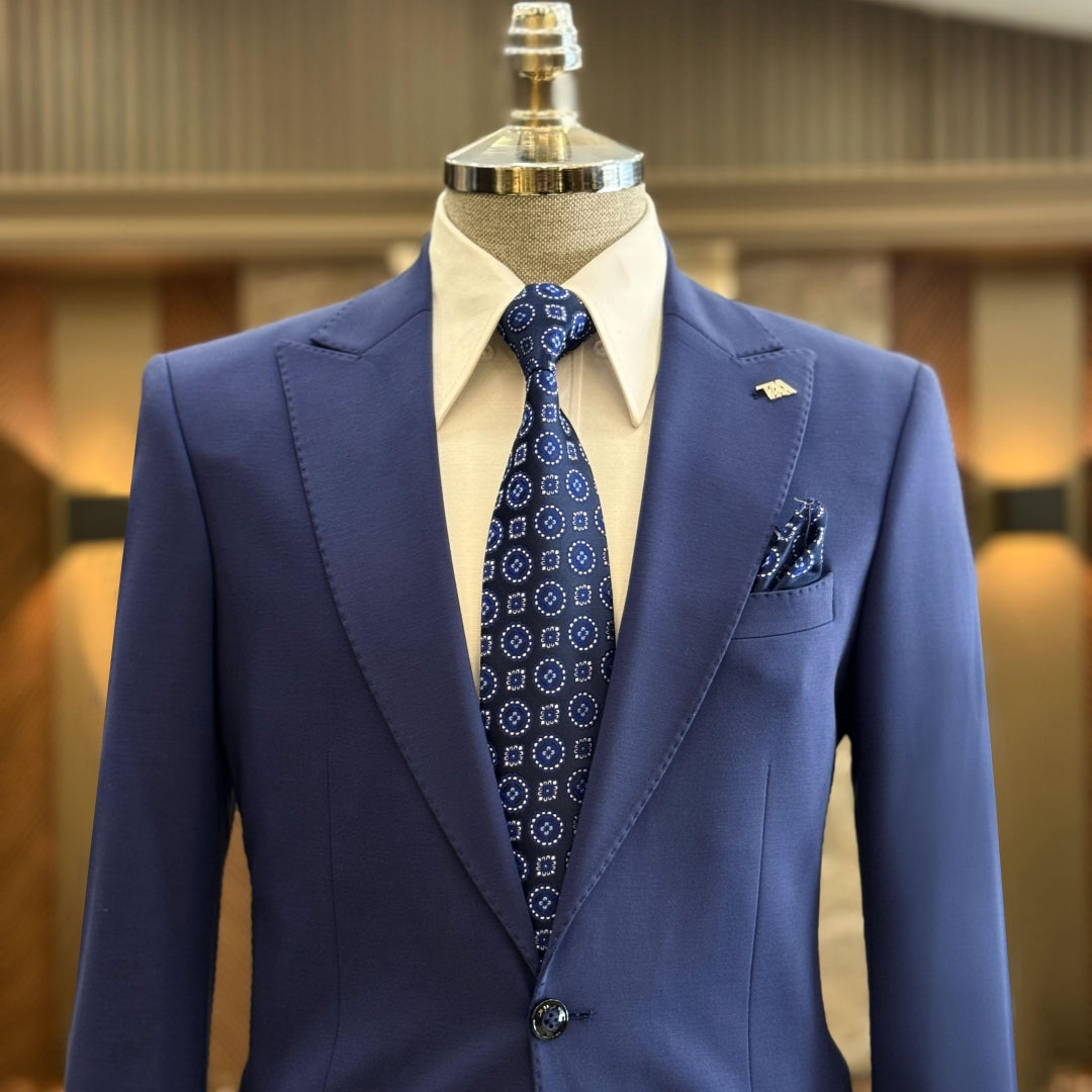 Royal Blue Newest Fancy Business Suits For Men