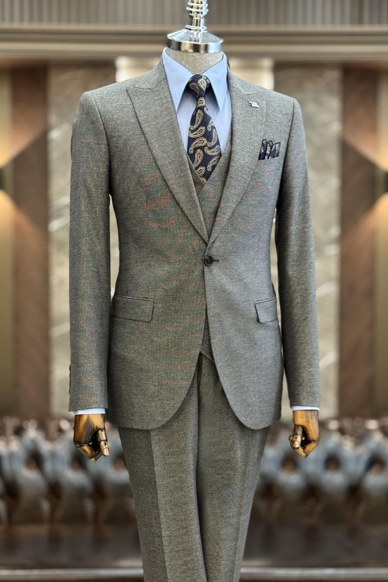 Formal Gray 3 pieces Business Suits With Men