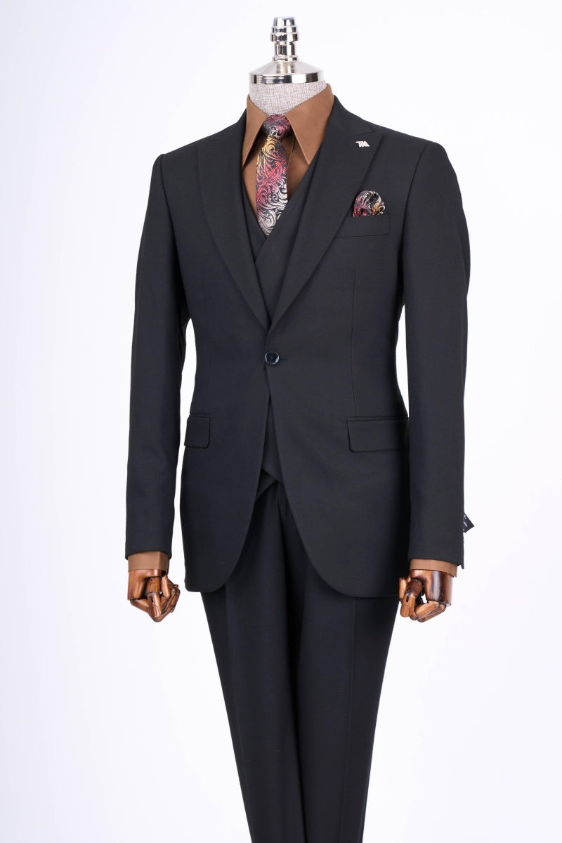Formal Black 3 Pieces Classic Business Suits For Men