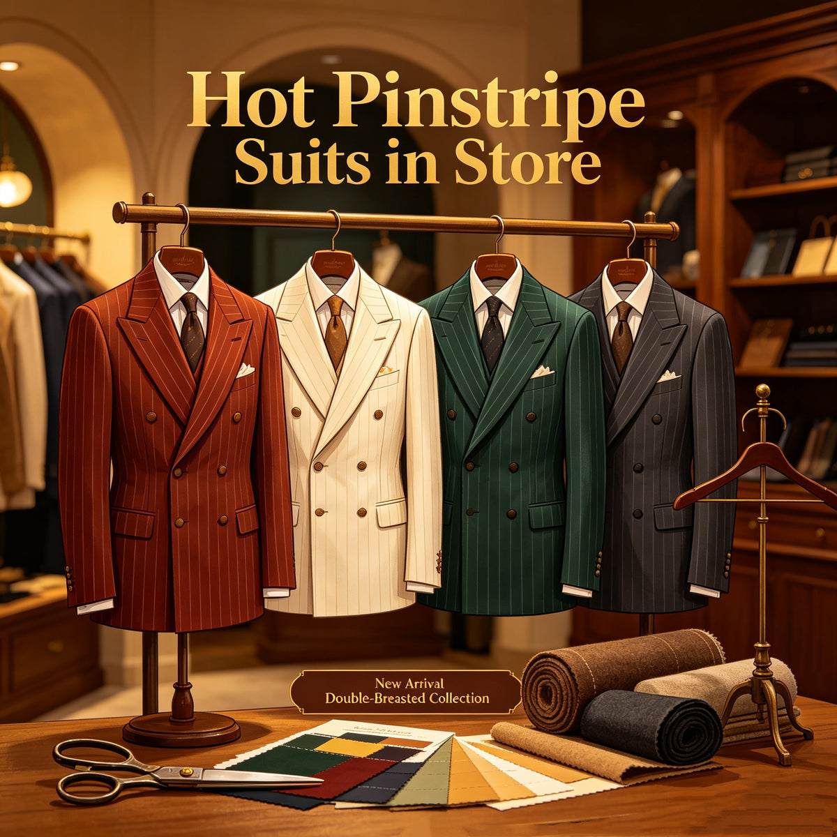 Our Bestselling Pinstripe Double-Breasted Suits Taking Over Men’s Wardrobes