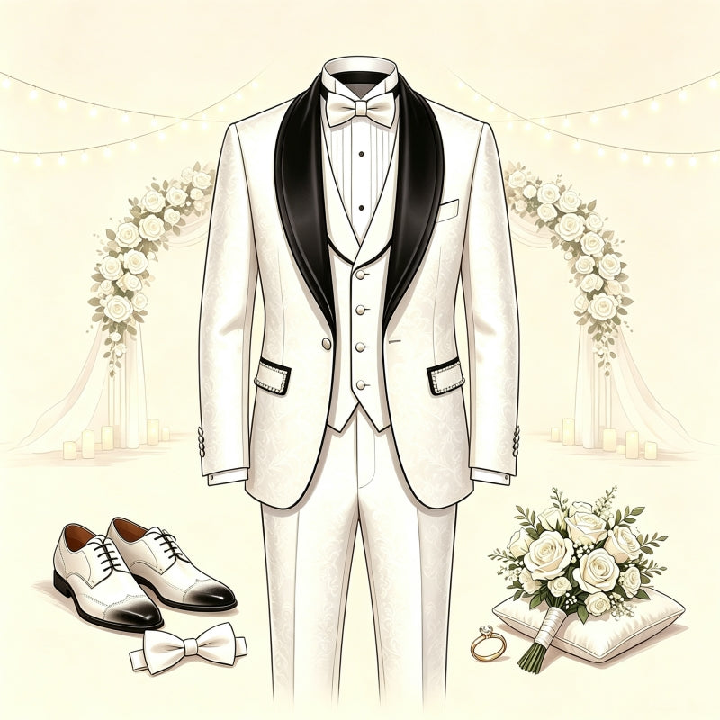 White Suits That Shine For Both Prom And Wedding
