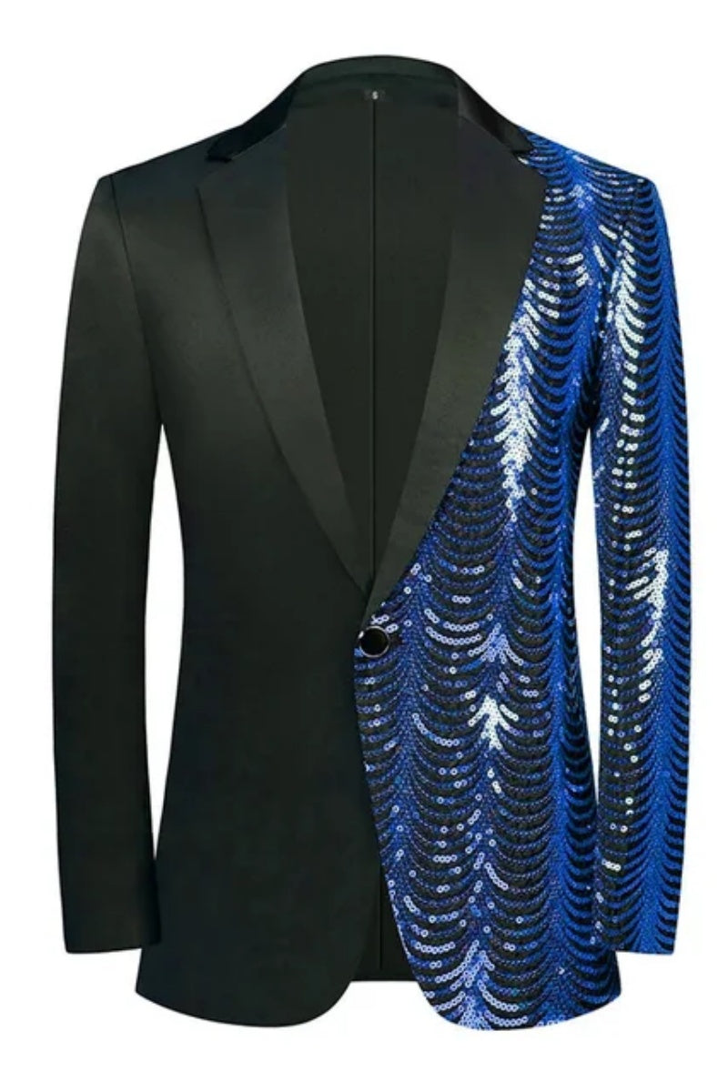Stylish Luxury Sequins Shawl Lapel Men's Blazer