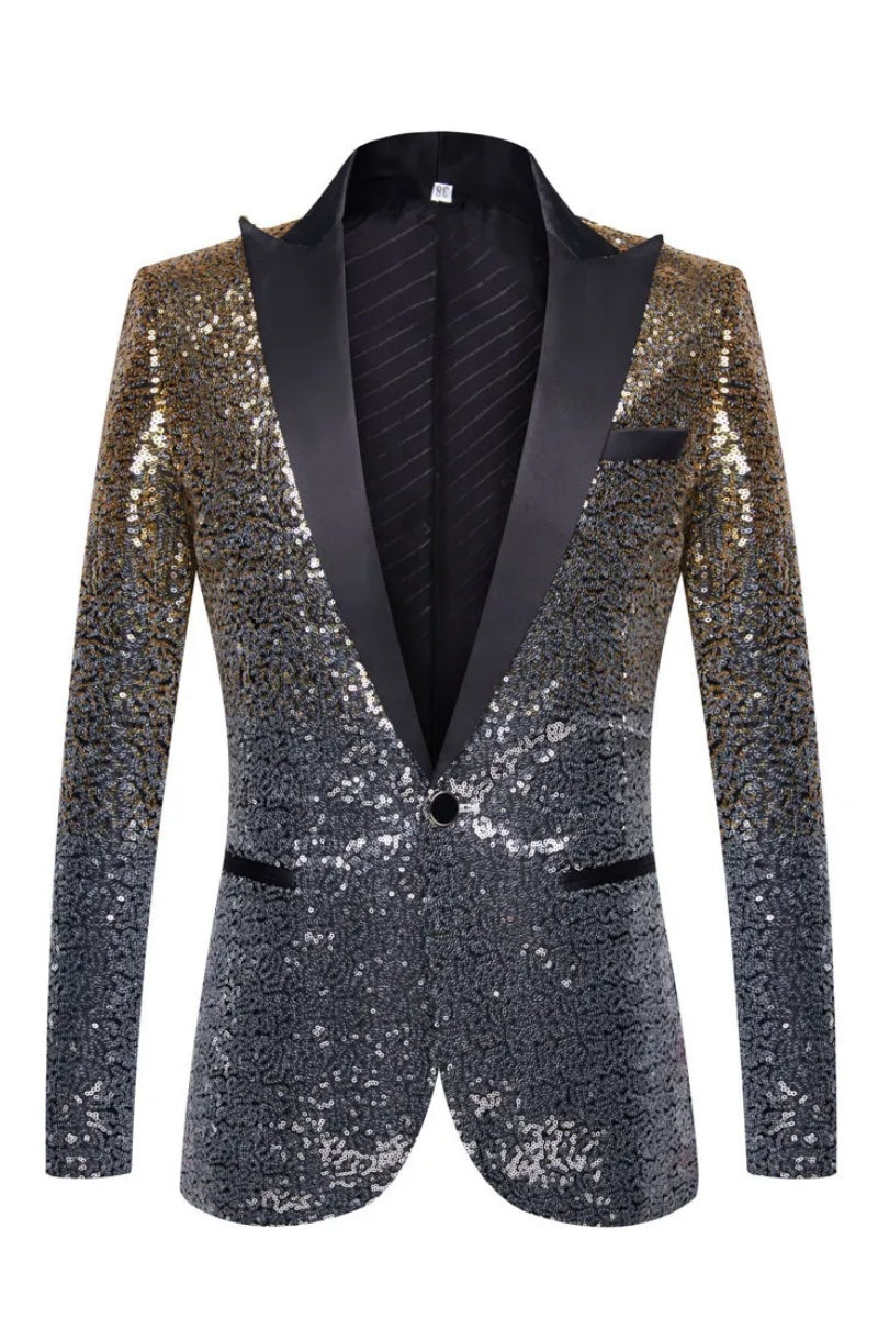 Newest Modern Men’s Gradual Sequin Jacket