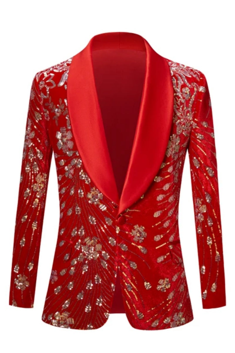 New Arrival Shiny Sequin Men's Blazer