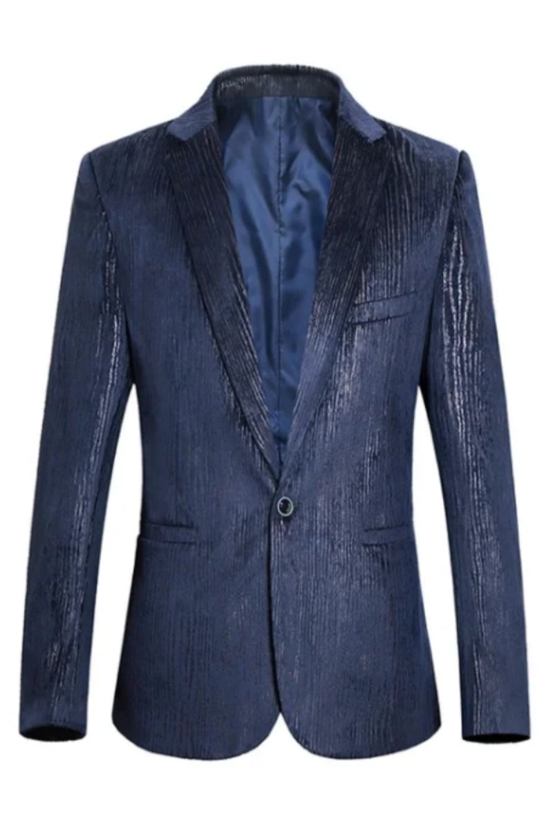 Stylish One Button Close Fitting Male Blazer
