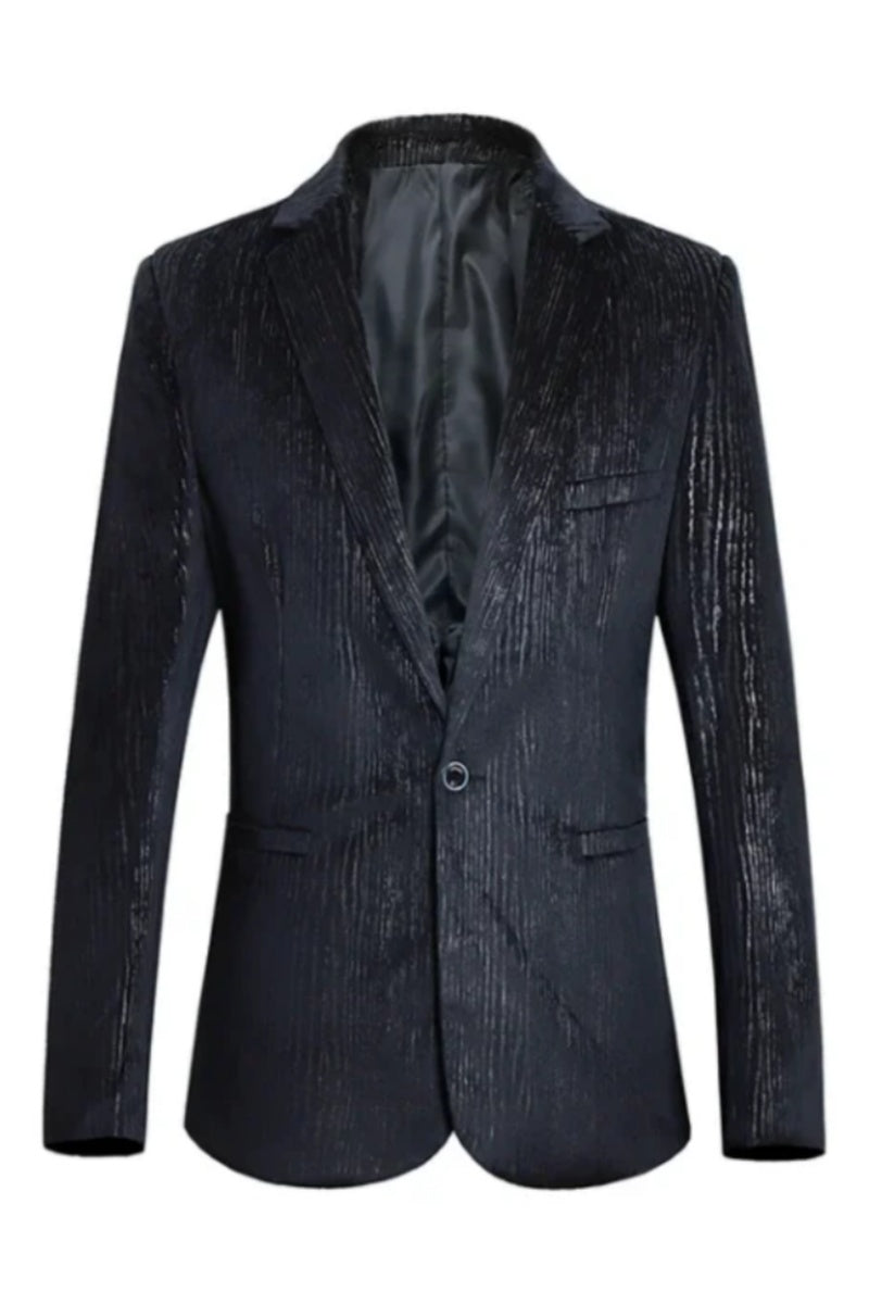 Stylish One Button Close Fitting Male Blazer