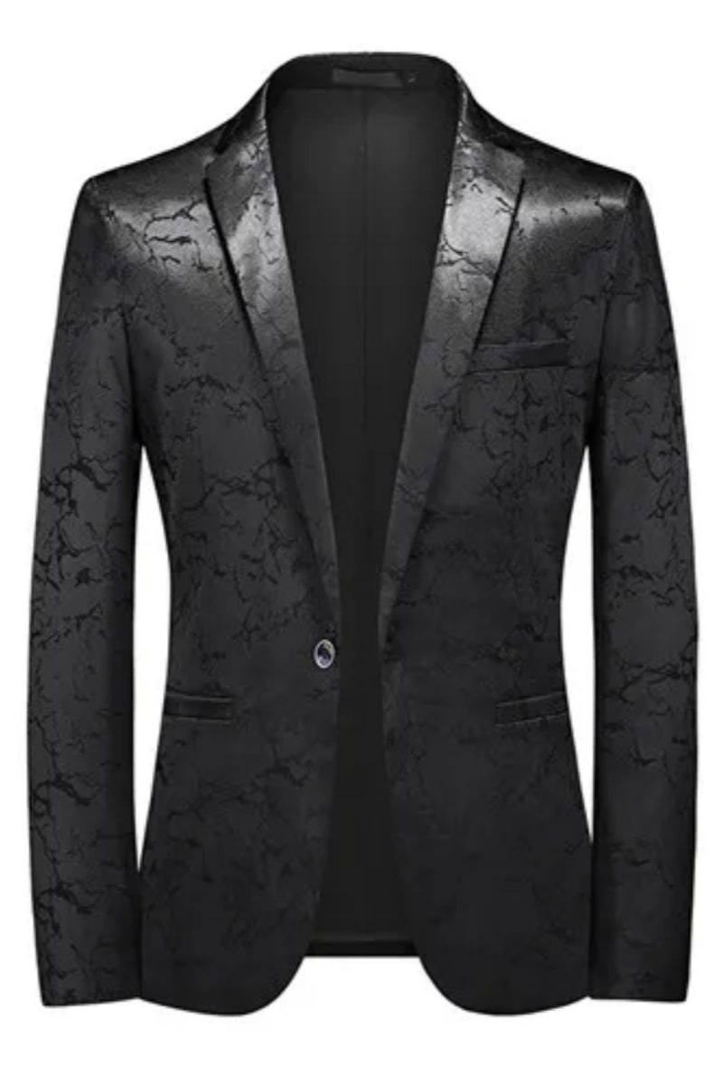 New Arrival Jacquard Men’s Business Casual Slim Fit Jacket