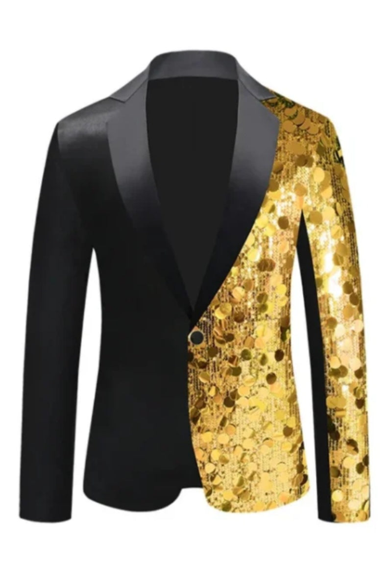 Fashion Sequined Slim Fit Men's Jacket