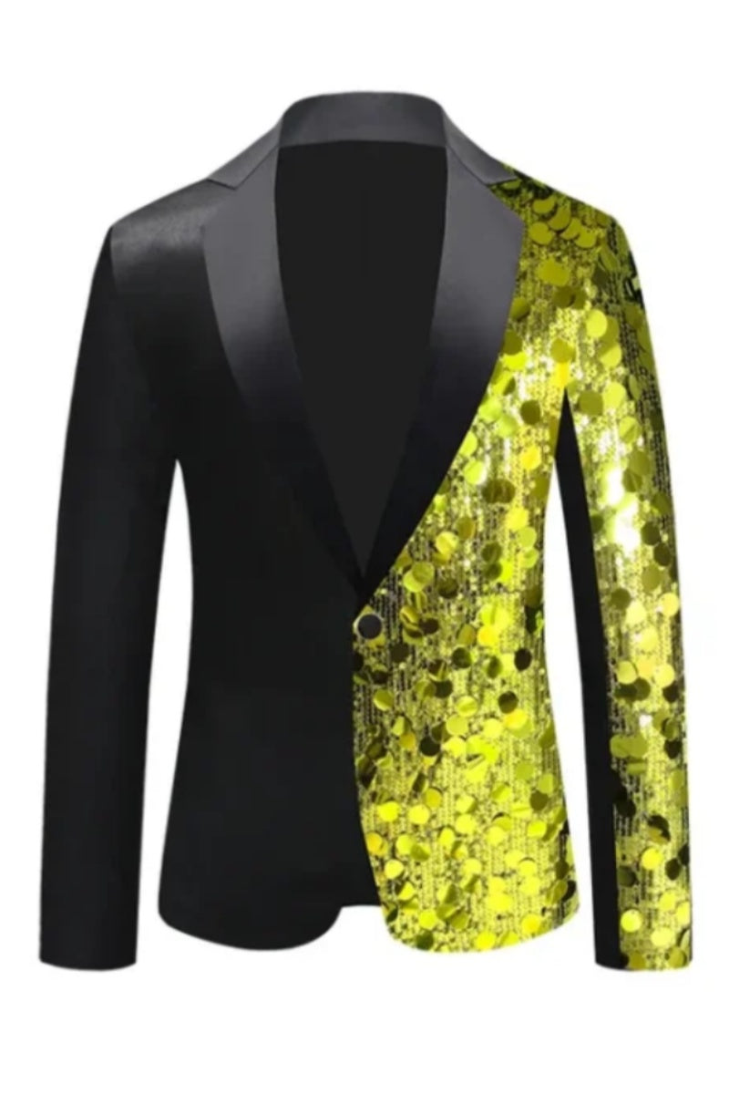 Fashion Sequined Slim Fit Men's Jacket