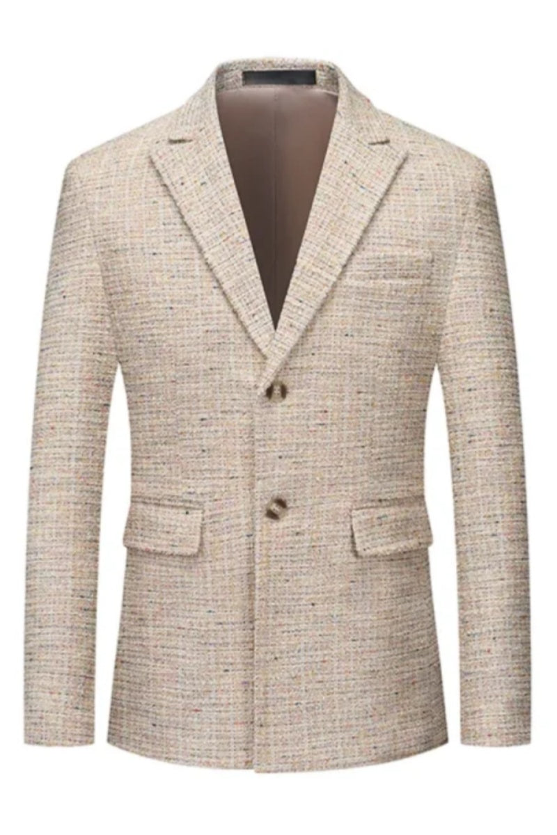 Luxury Notched Lapel Men Slim Fit Jackets